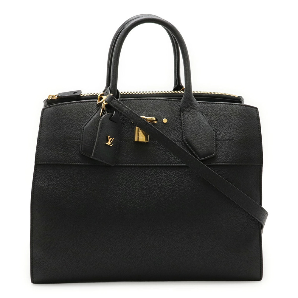 LOUIS VUITTON City Steamer 2way Shoulder Bag Leather Noir Black